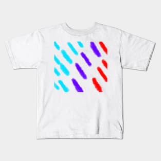 Colorful watercolor stripes art Kids T-Shirt